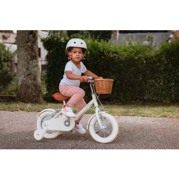 Vélo enfant 12 pouces crème 2-4 ans – Cadre léger en alliage - BeBikeen