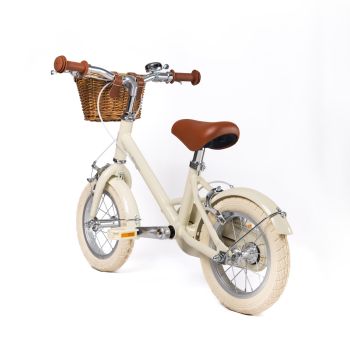 Vélo enfant 12 pouces crème 2-4 ans – Cadre léger en alliage - BeBikeen
