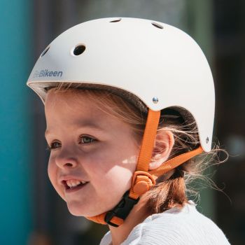 Fahrradhelm Kind creme Größe XS - BeBikeen