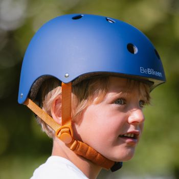 Kinderfahrradhelm marineblau Größe XS - BeBikeen