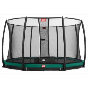Trampoline enterré vert 430cm Champion + filet - BERG