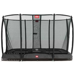 Trampolin rechteckig grau vergraben 330 Champion + Netz - BERG