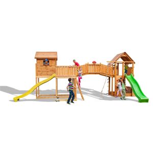 Großer Sized Plaza Multiaktivitäts-Spielplatz aus Holz von Fungoo