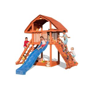 Spielturm Giant mit Rutsche, Wand und Kletterseil von Fungoo