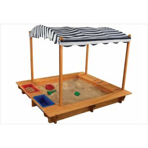 Table/bac à sable en bois extérieur pour enfant avec couvercle - Exit