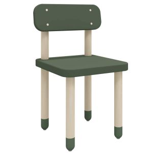 Chaise en bois  vert pour enfant Flexa