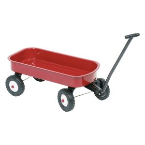 Nachziehwagen Metall rot Goki