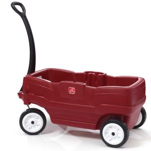 Chariot en plastique rouge pour 2 enfants Neighborhood Step2