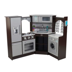 Cuisine d'angle marron Kidkraft sons et lumières