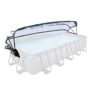 Dôme pour piscine rectangulaire transparent 540 x 250 cm EXIT