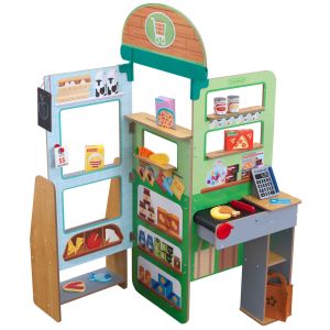 Zusammenklappbarer Holzladen Pop-Up Grocery Store von KidKraft für Kinder