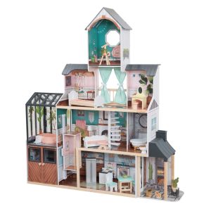 Großes, modernes Puppenhaus aus Holz mit Aufzug Celeste KidKraft