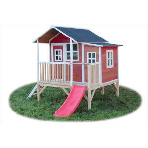 Maison en bois enfant Loft 350 rouge - Exit