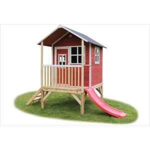 Cabane enfant sur pilotis rouge Loft 300 - Exit