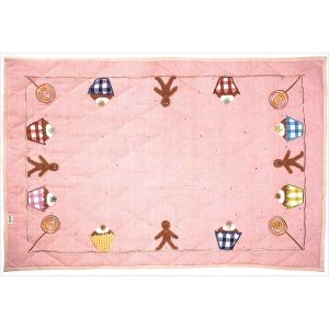 Petit tapis de sol en tissu rose - Win Green