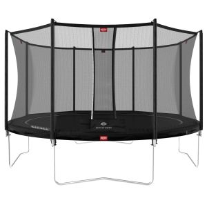 Trampolin 380 BERG schwarz Regular Favorit + Sicherheitsnetz Comfort