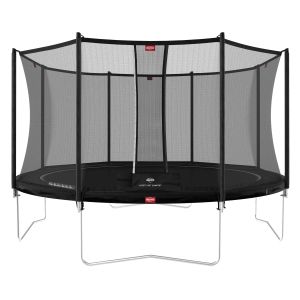 Trampolin 430 BERG schwarz Regular Favorit + Sicherheitsnetz Comfort