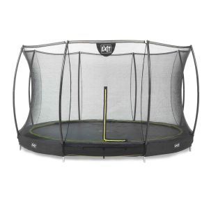 Trampoline enterré rond 366cm noir et filet de sécurité Sihouette EXIT