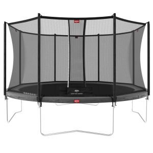 Trampolin 380 BERG grau Regular Favorit + Sicherheitsnetz Comfort