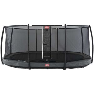 Trampoline ovale gris enterré 520 Champion + filet - BERG