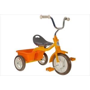 Tricycle métal orange avec benne Italtrike