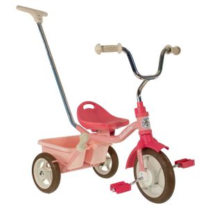 Tricycle Passenger Italtrike rose avec canne et benne