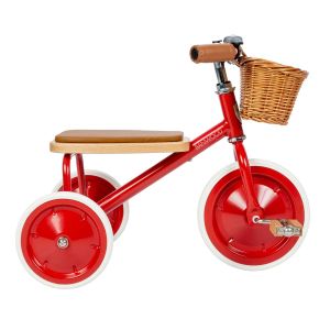 Tricycle vintage en métal rouge Banwood