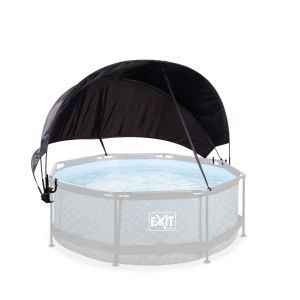 Voile d'ombrage piscine rond noir 244 cm EXIT