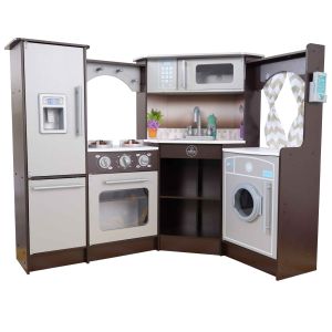 Cuisine d'angle marron Kidkraft sons et lumières