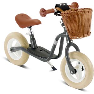 Draisienne grise avec béquille et panier dès 2 ans Puky LR Medium