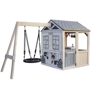 Kinderspielhaus aus Holz mit Schaukel Savannah KidKraft
