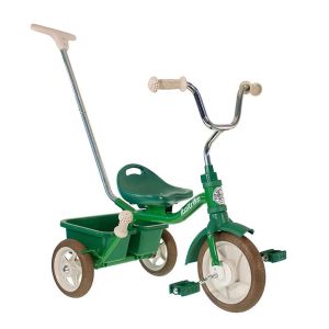 Grünes Dreirad mit Stock und Kipper Passenger Italtrike