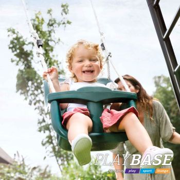 Aire de jeux  avec siège bébé et balançoire caoutchouc - Playbase BERG Taille M