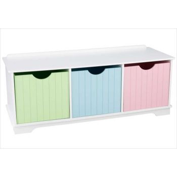 Banc de rangement en bois pastel - KidKraft