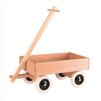 Chariot en bois de hêtre à tirer fabriqué en Europe par Egmont Toys