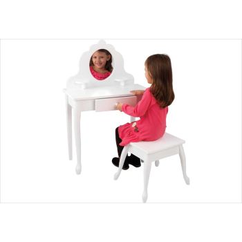 Coiffeuse blanche meuble petite fille - KidKraft