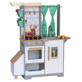 Cuisine blanche pour enfant avec  son et lumière Terrace Garden de KidKraft 