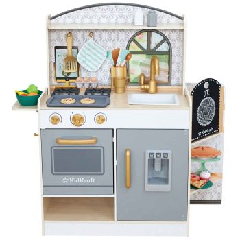 Cuisine moderne en bois et grise pour enfant Bake & Display de KidKraft