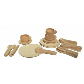 Dinette en bois naturel Egmont Toys - Jouet d'imitation
