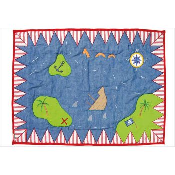 Grand tapis de sol carte au trésor  - Win Green