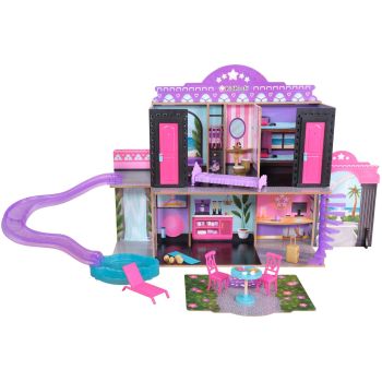 Maison de poupée 2 en 1 hôtel et toboggan aquatique luxe de KidKfraft