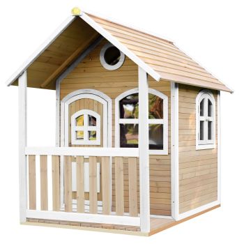 Maisonnette Alex en bois brun/blanc Axi