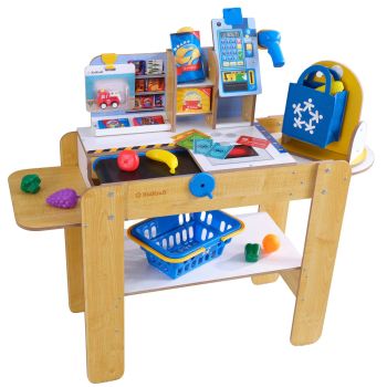 Marchande en bois avec tapis roulant et  caisse libre-service KidKraft