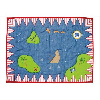 Petit tapis de sol carte au trésor  - Win Green