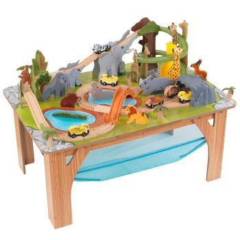 Holztisch Autorennbahn Safari Wild Animal Adventure von KidKraft