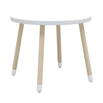 Table ronde blanche en bois 60 x 47 cm Flexa