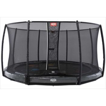 BERG InGround Elite Trampolin Grau 430 Levels + Netz