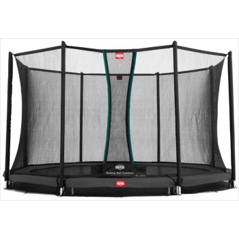 Erdgegrabenes Trampolin Grau 430cm Favorit + Netz - BERG