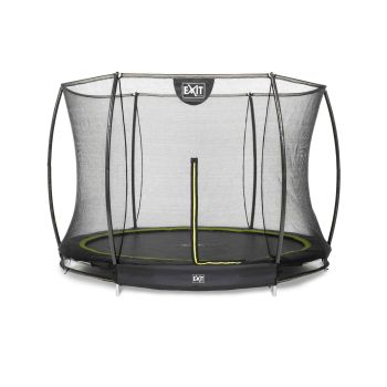 Trampoline enterré rond 244cm noir et filet de sécurité Sihouette EXIT