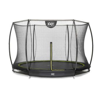 Trampoline enterré rond 305cm noir et filet de sécurité Sihouette EXIT